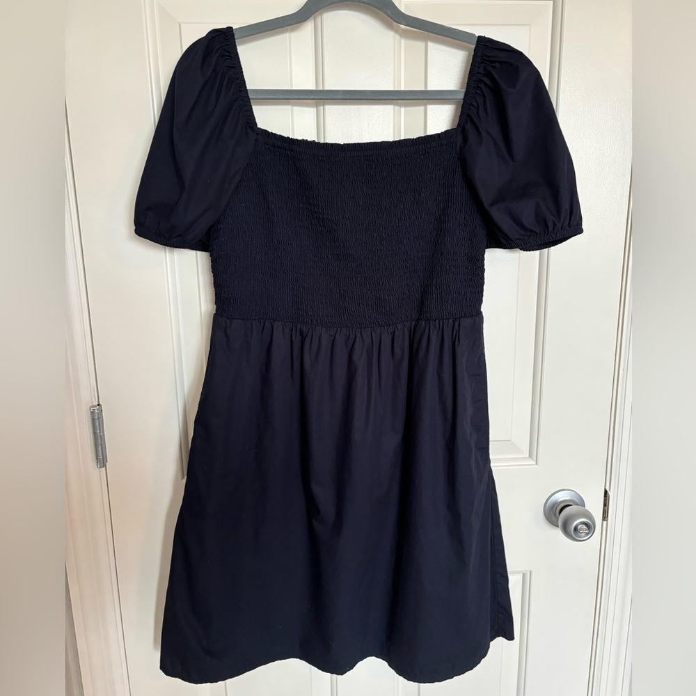 Loft Smocked Dress on/off shoulder Size Medium